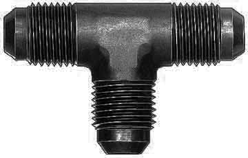 Aeroquip #4 Flare End Union Tee Black - FCM5061