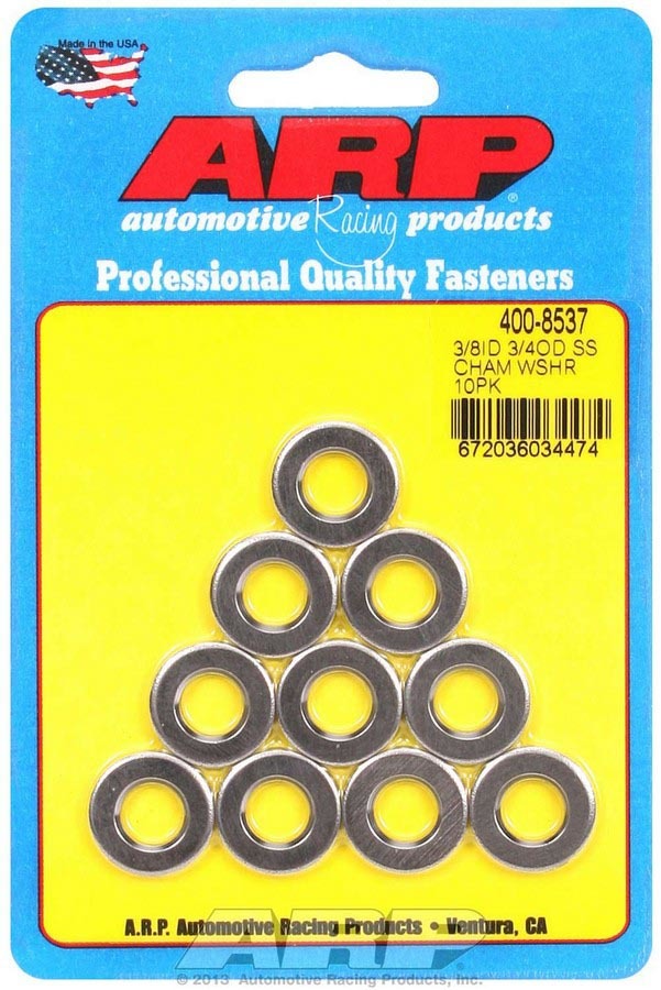 S/S Flat Washers - 3/8 ID x 3/4 OD (10) - 4008537