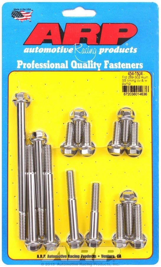 ARP SBF S/S T/C & W/P SBF S/S T/C & W/P Bolt Kit 6pt. - 4541504