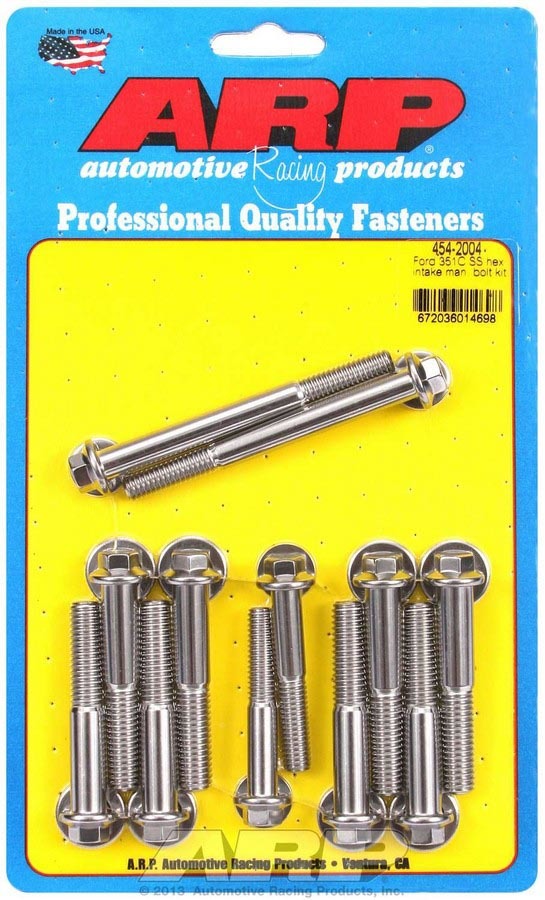 ARP Ford S/S Intake Bolt Kit 6pt. - 4542004
