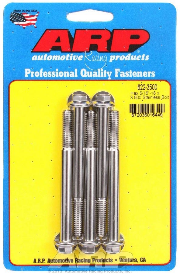 ARP S/S S/S Bolt Kit - 6pt. (5) 5/16-18 x 3.500 - 6223500