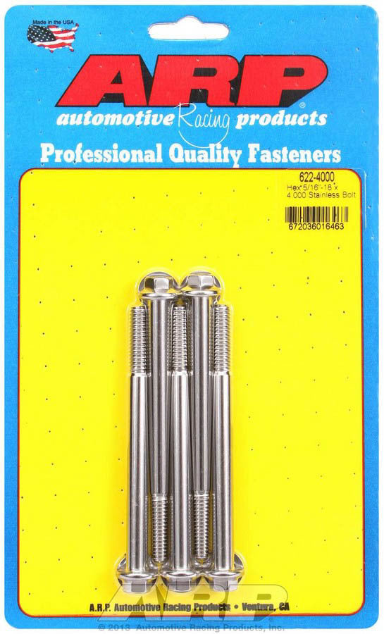 ARP S/S S/S Bolt Kit - 6pt. (5) 5/16-18 x 4.000 - 6224000
