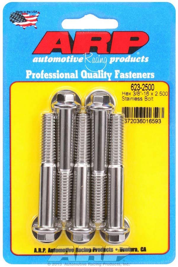 ARP S/S S/S Bolt Kit - 6pt. (5) 3/8-16 x 2.500 - 6232500