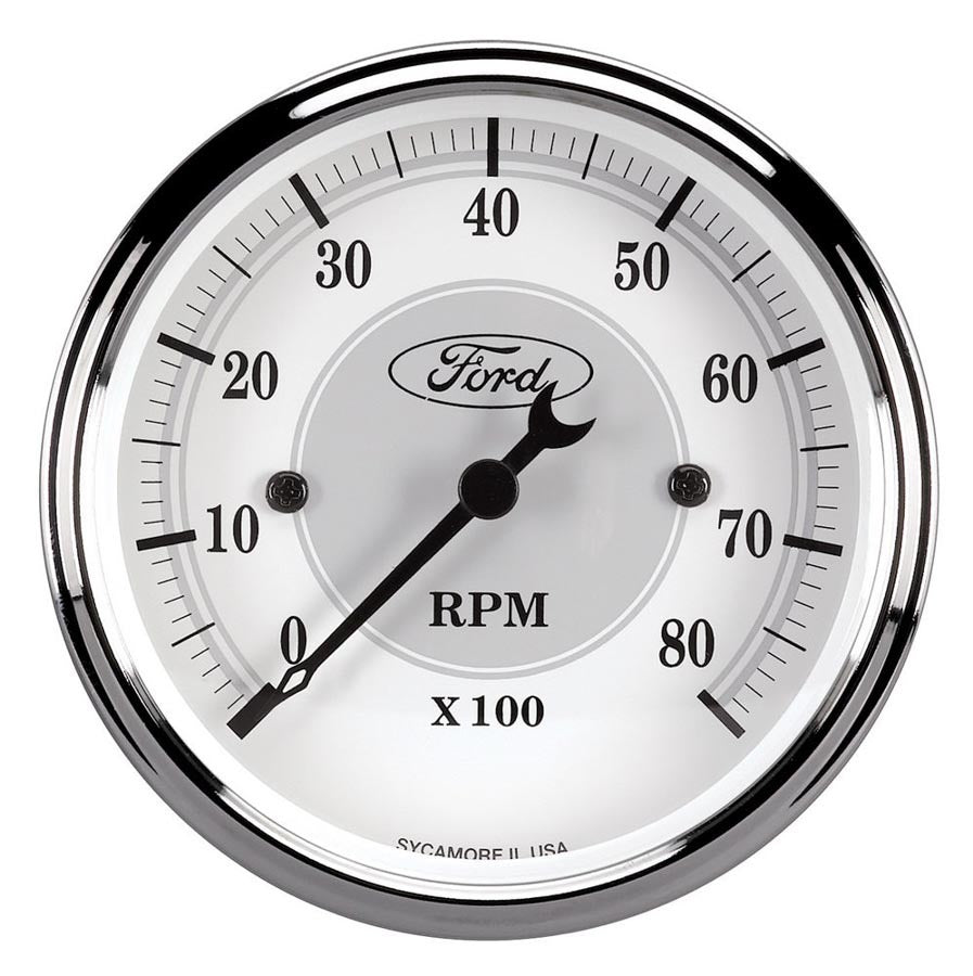 AutoMeter Ford Racing Tach - 3-1/8 In-Dach - White Face - 880088