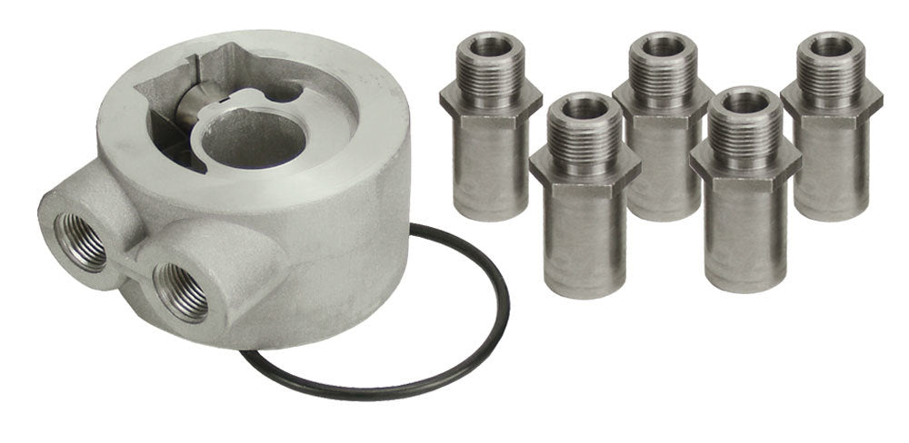 Derale Thermostat Sandwch Adapt with Fittings - 25702