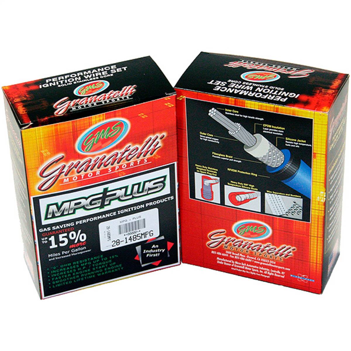 Granatelli Blue 0-Ohm Spark Plug Wires for 1991-1997 Ford/Lincoln E-150/F-250/F-350 & More 5.0L/5.8L – 28-1485S