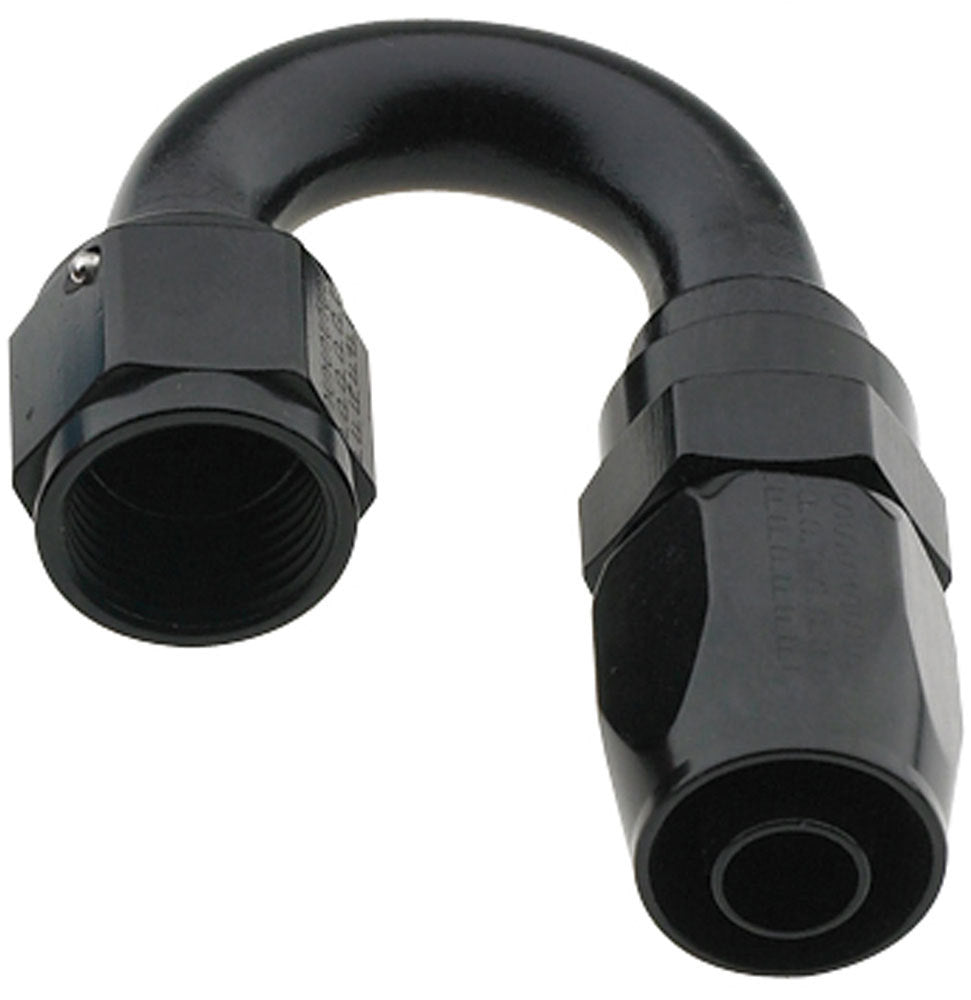 Hose Fitting #6 180 Deg Pro-Flow Black - 231806BL