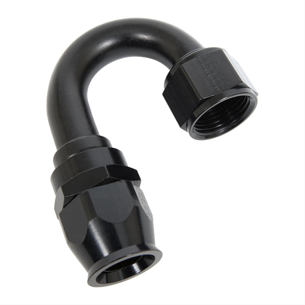 Hose Fitting #12 180 Deg PTFE Black - 681812BL