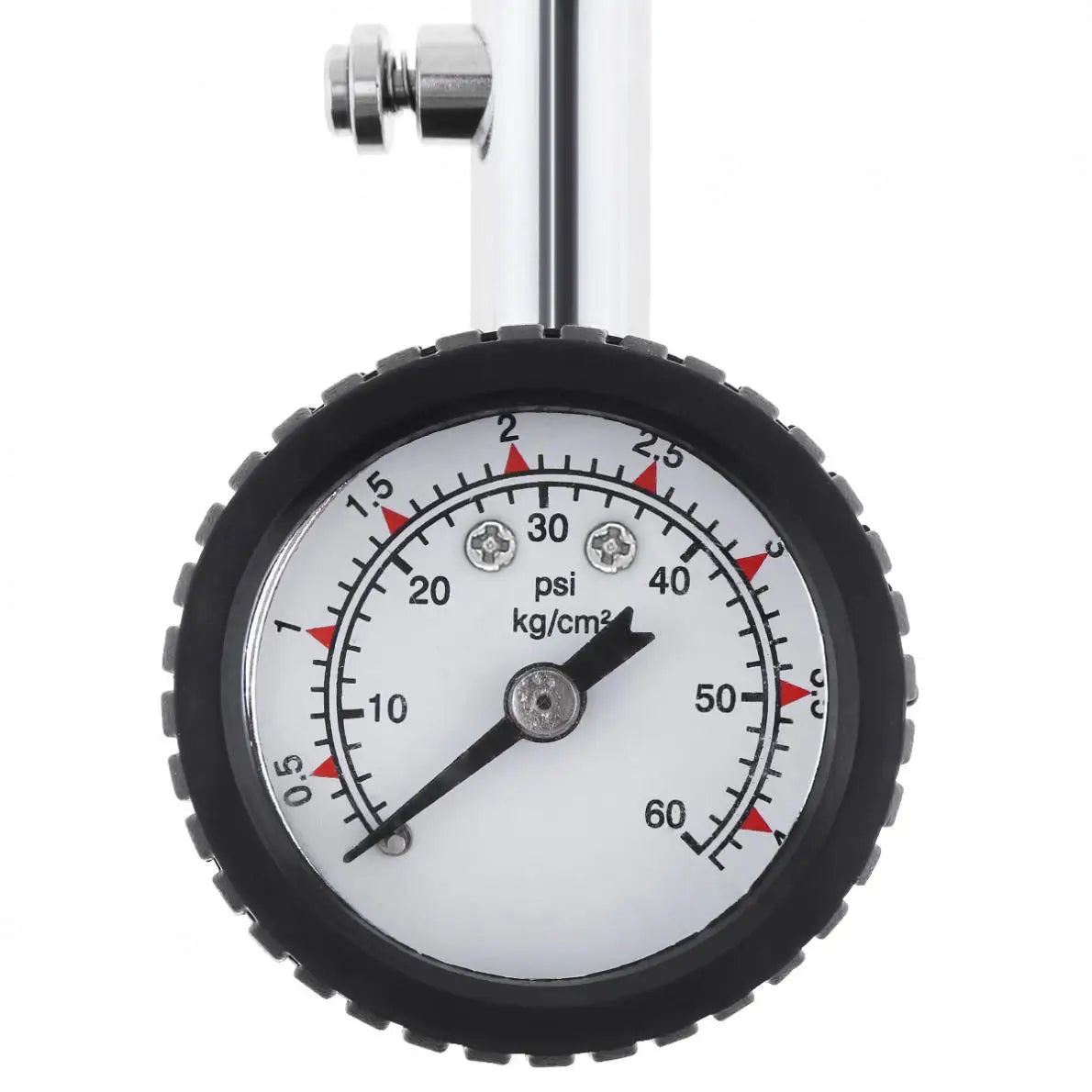 Accurate Auto Tire Pressure Gauge 0-60 PSI | Dial Meter with Bleed Valve