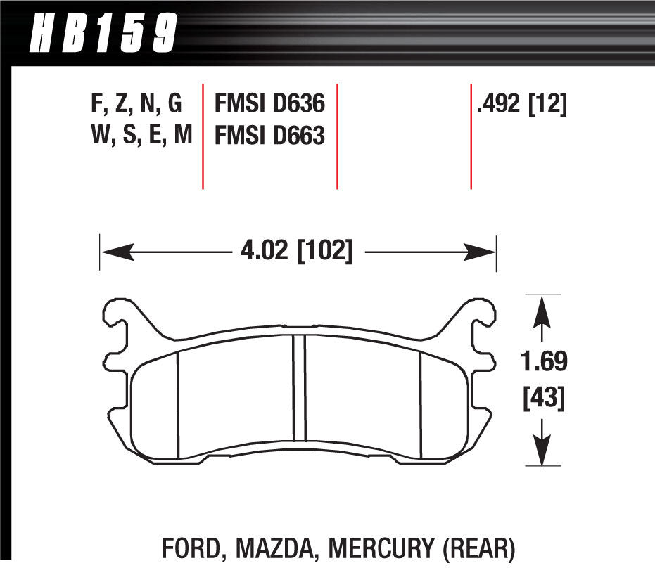 Brake Pads - HB159G492