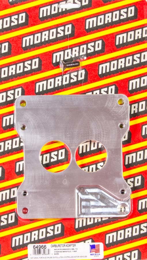 Moroso Carburetor Adapter 3/4 Inch Aluminum - 64966