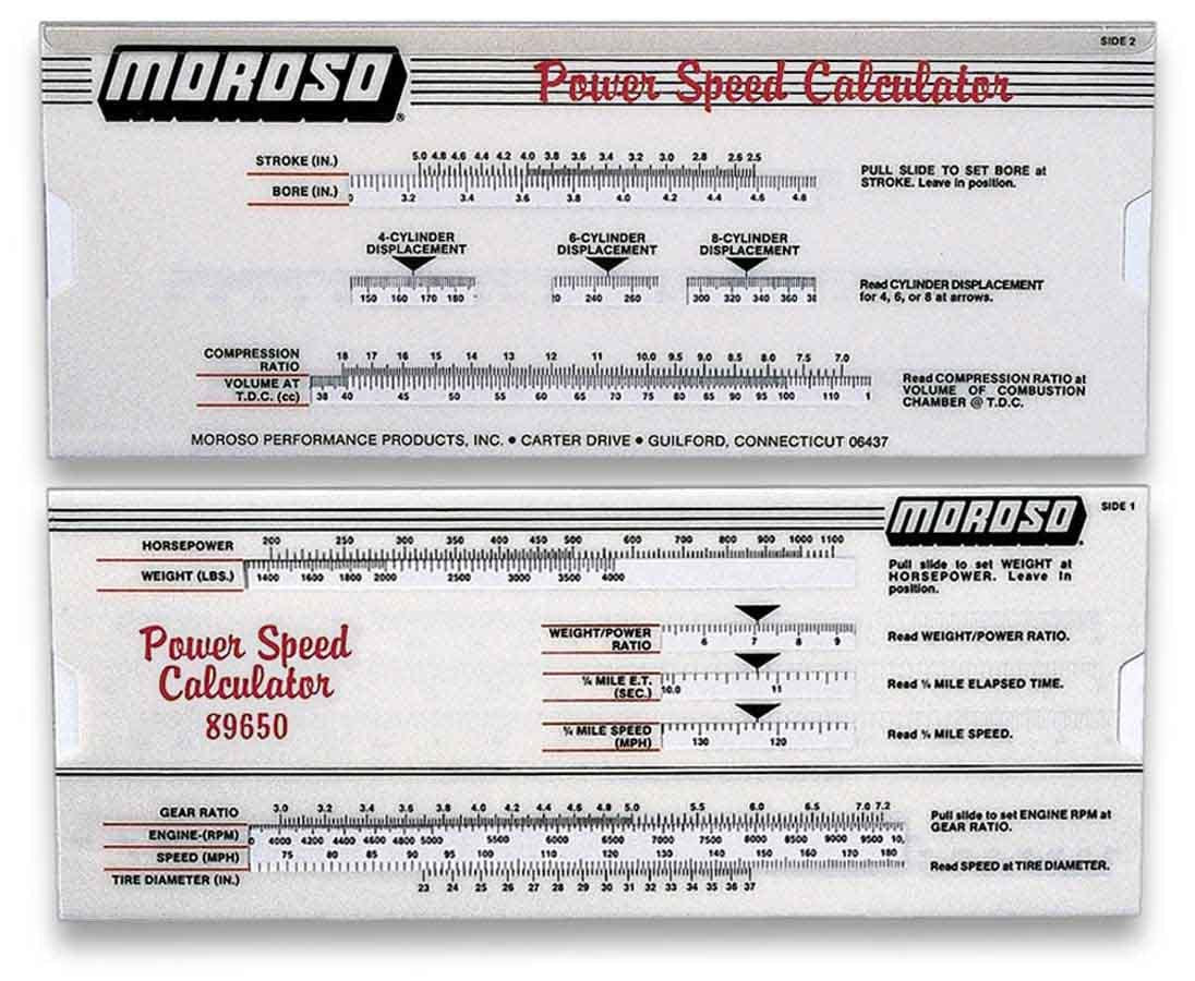 Moroso Power/Speed Calculator - 89650
