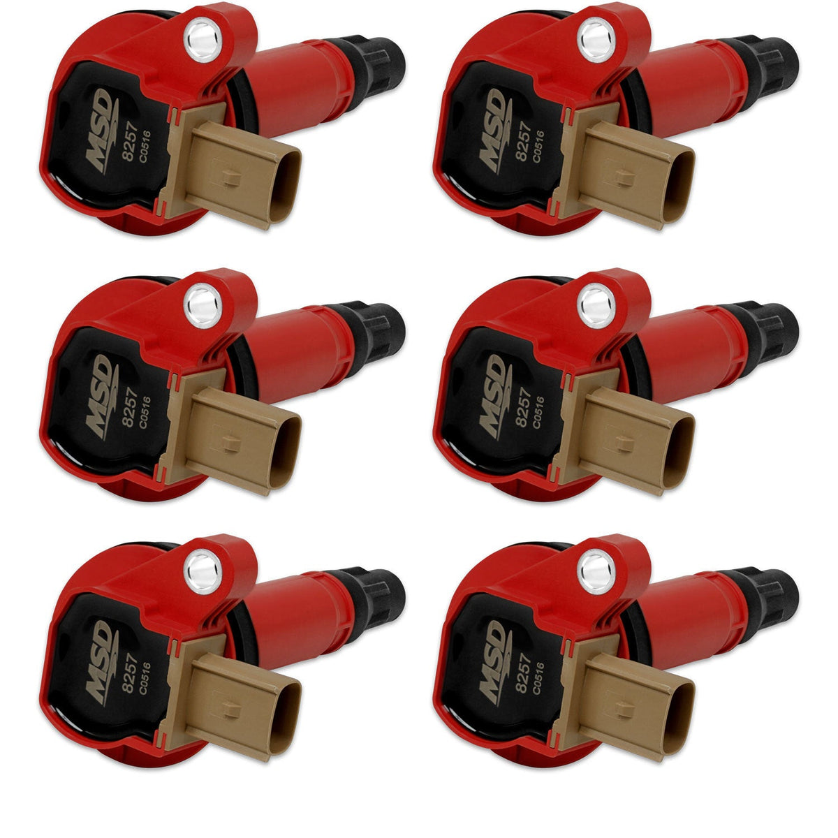 MSD Coils 6pk Ford Eco-Boost 3.5L V6 11-16 Red - 82576