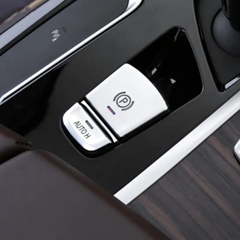 AggHSYJ Car Engine Stop Start Central Handbrake P Auto H Button Decorative Cover Trim For BMW 5 Series G30 X3 G01 X4 G02 GT6 Accessories