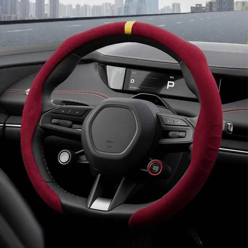 Rayfone Universal Non-Slip Suede Steering Wheel Cover, 15 Inch