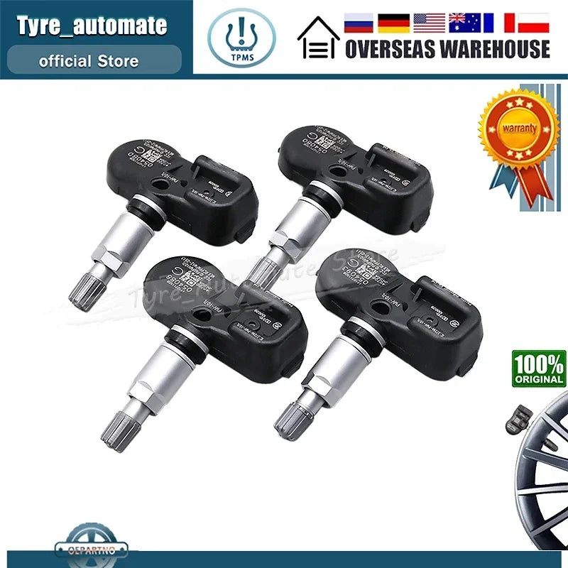 TPMS Tire Pressure Sensors Set of 4 for Lexus GS ES LS | 42607-50010 42607-50011