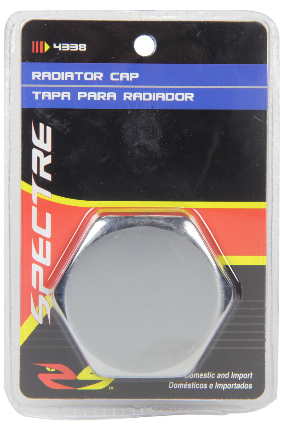 Spectre Hex One-Piece Radiator Cap- Chrome - SPE4338