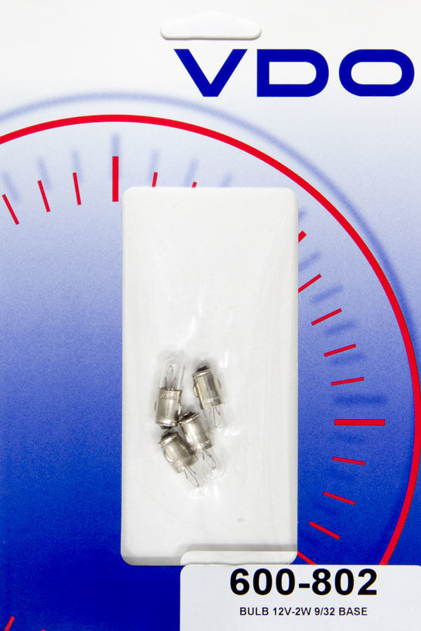 VDO Light Bulb 9/32 12v 2w (4 Pack) - 600802