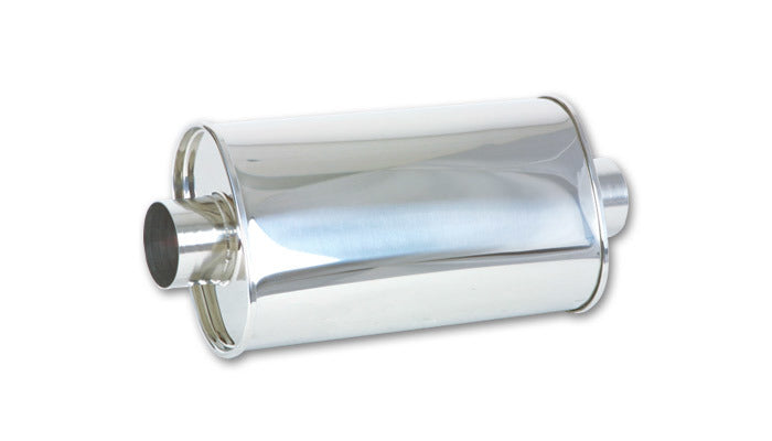 Vibrant Performance Muffler Oval SS Polished 2.5IN