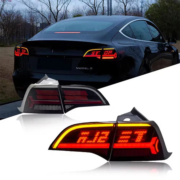 NTXGlow Smoked Matrix Style Tail Lights (2017+ Tesla Model 3/Y)
