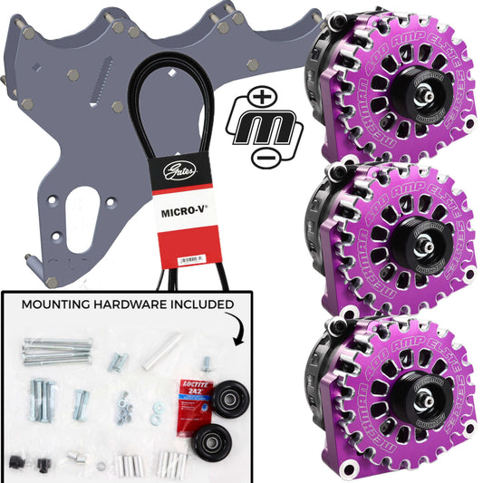 Mechman Triple Alternator Kit 2005-2013 GM Truck / SUV - Purple