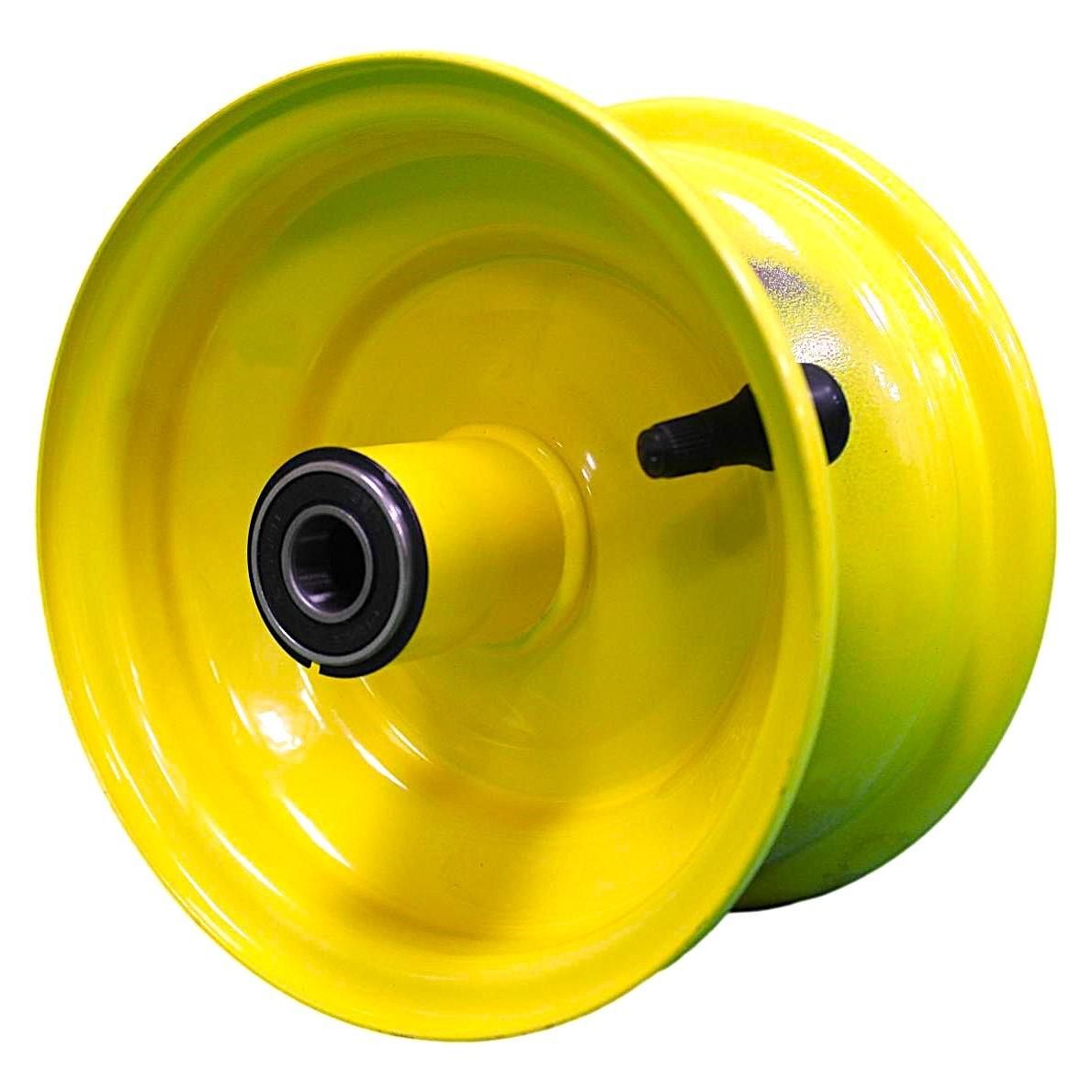 Antego 6x3.25 Equipment Yellow Lawn Mower Wheel, Zero Offset, Single