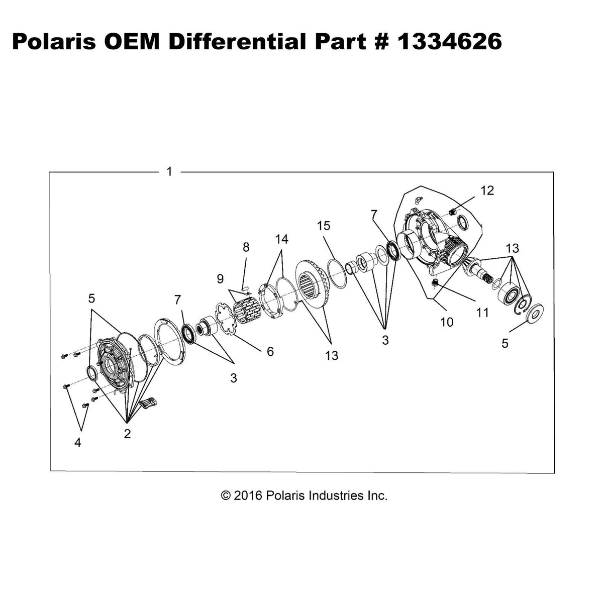 50 Caliber Racing OEM Polaris Front Differential Part Number 1334626 - General XP