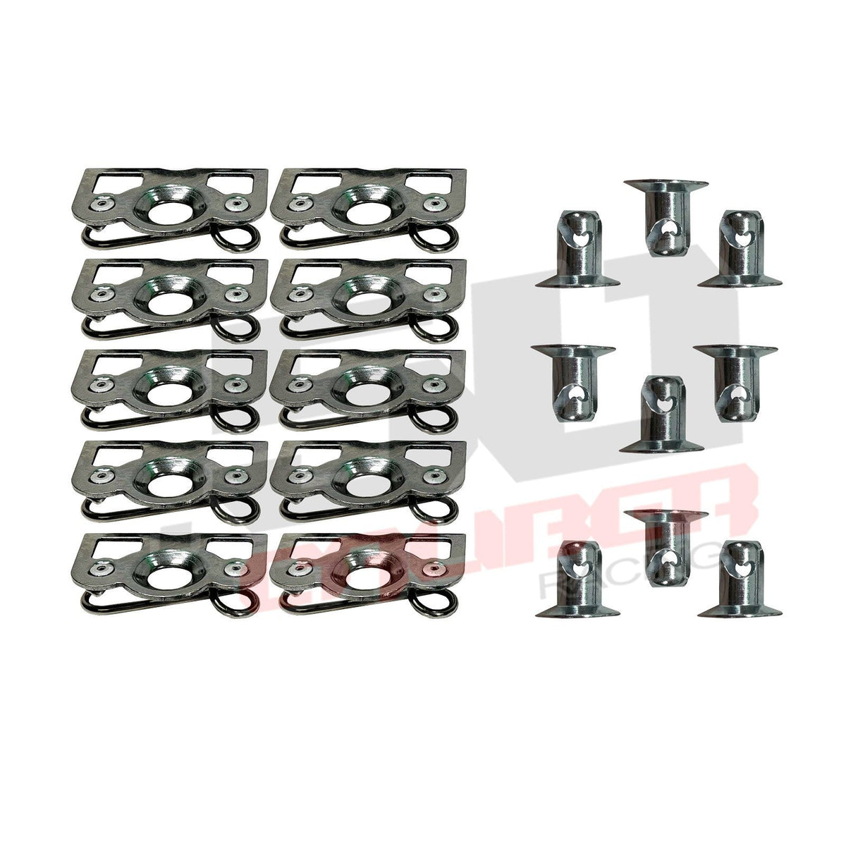 50 Caliber Racing Dzus Tab Plate Kits - Dimpled Center