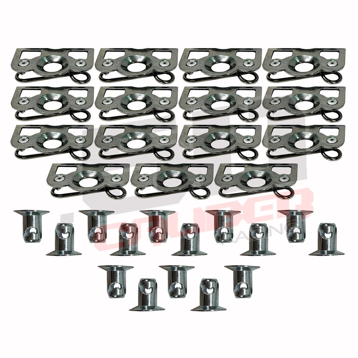 50 Caliber Racing Dzus Tab Plate Kits - Dimpled Center