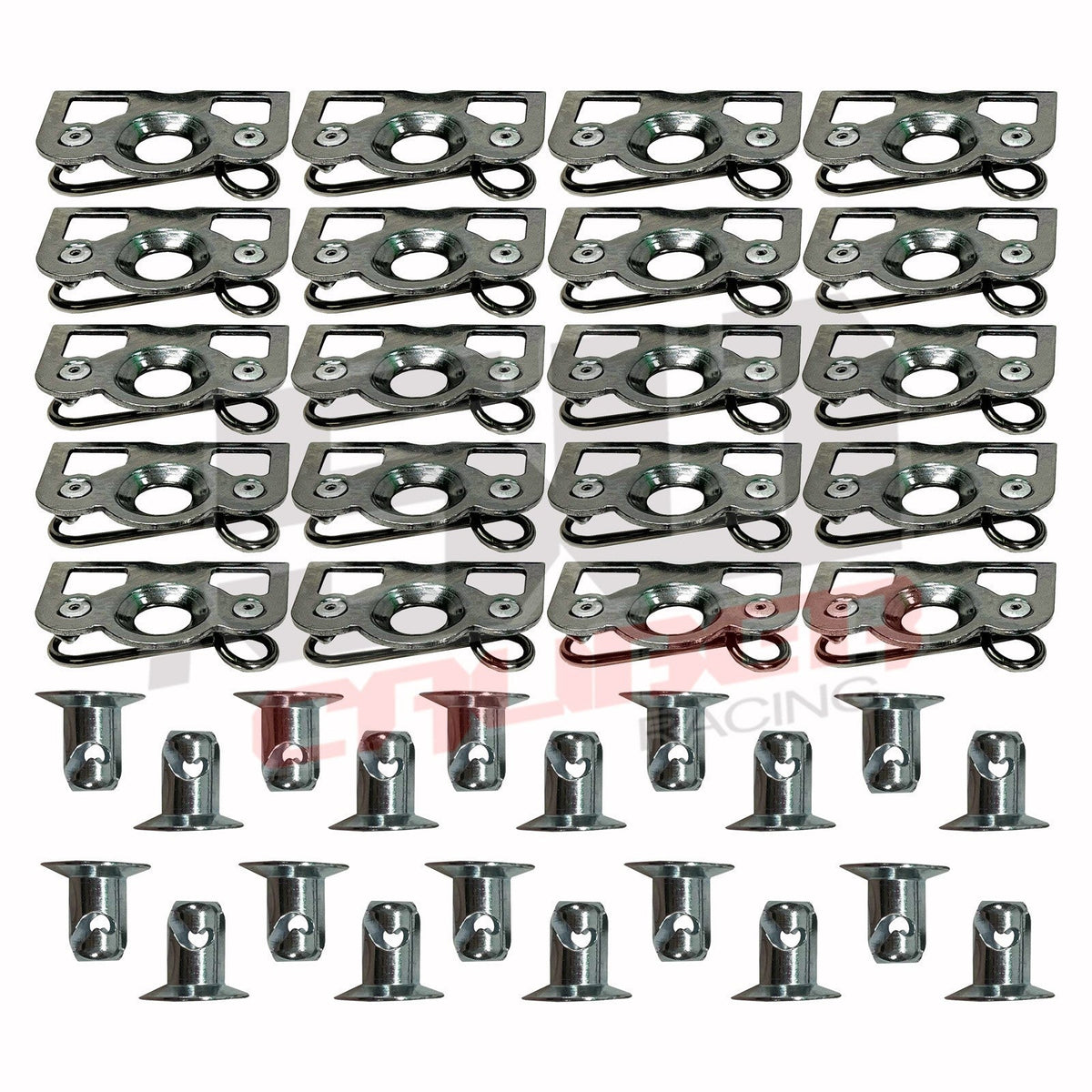 50 Caliber Racing Dzus Tab Plate Kits - Dimpled Center