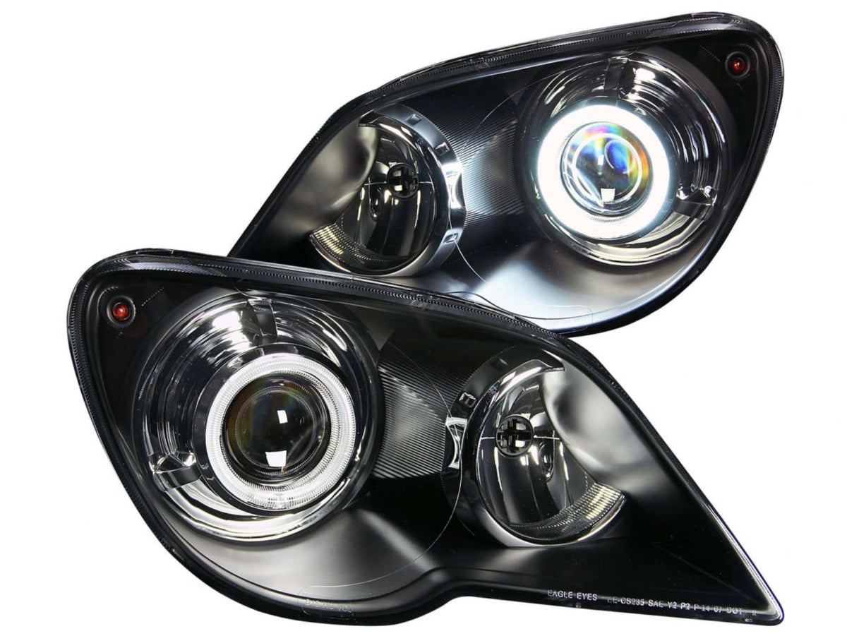 Anzo 2007-2008 Chrysler Pacifica Projector Headlights w/ Halo Black (CCFL)