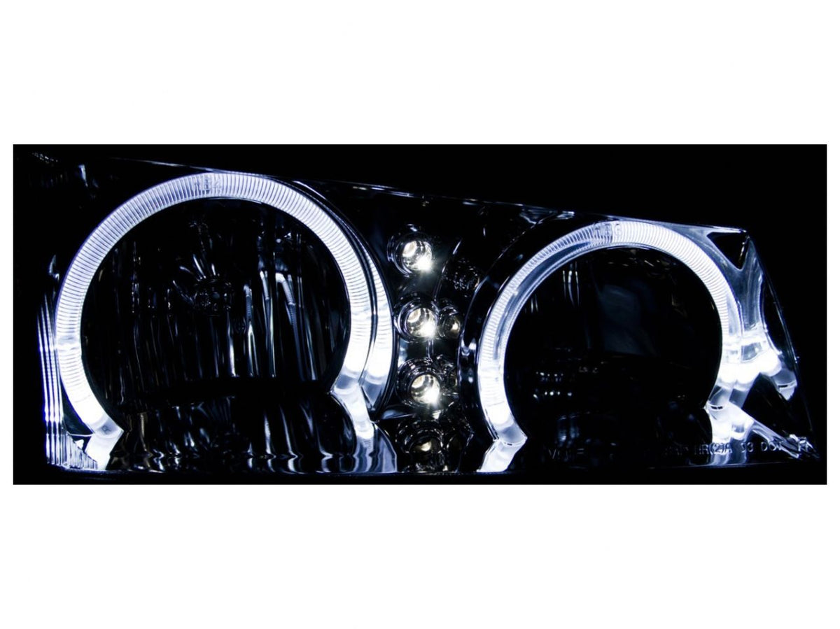 Anzo 2003-2006 Chevrolet Silverado 1500 Crystal Headlights w/ Halo Chrome