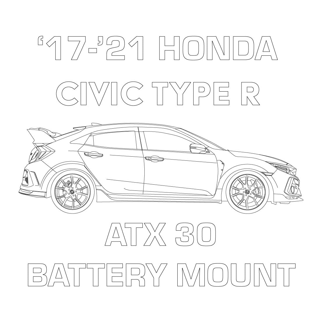 MeLe Design 2017-2021 Honda Civic Type R ATX30 Battery Mount