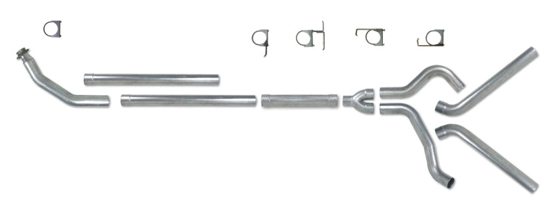 Diamond Eye Kit 4in TB Mflr Rplcment Pipe Dual SS: 94-02 Dodge Cummins 5.9L
