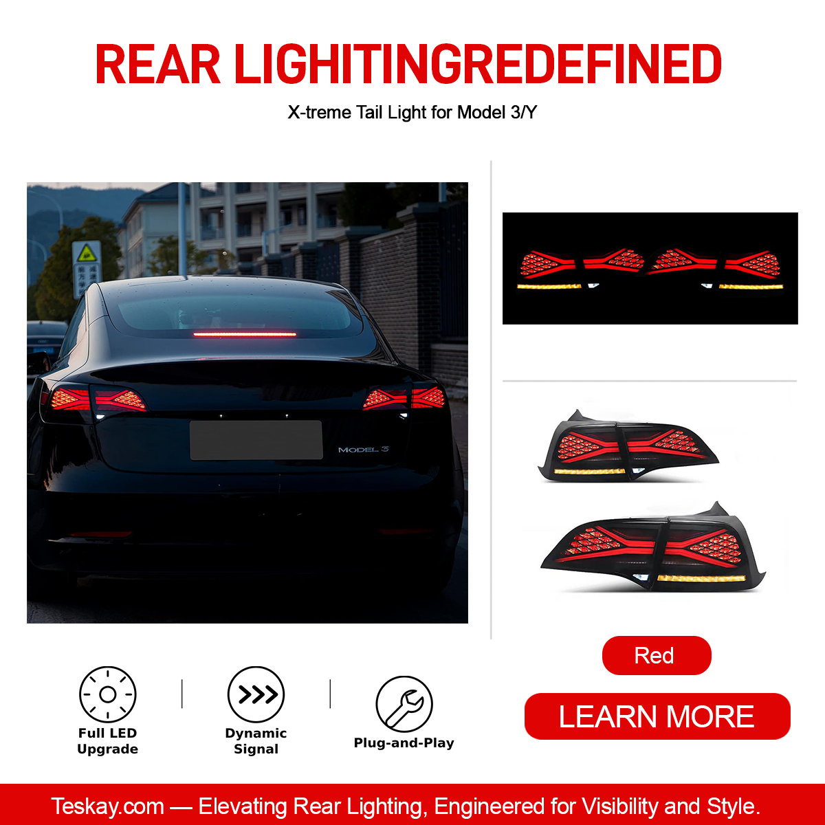 Teskay X-treme Tail Light for Model 3/Y