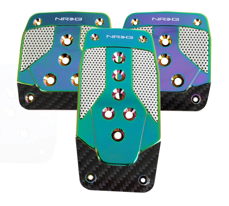 NRG Aluminum Sport Pedal M/T - Neochrome w/Black Carbon