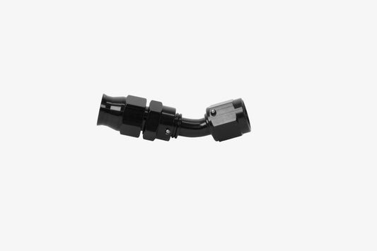Aeromotive PTFE Hose End - AN-06 - 45 Deg - Black Anodized 15351