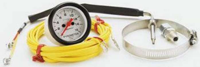 AutoMeter 2-1/16" Pyrometer Gauge Kit, 0-1600 °F, Stepper motor, phantom