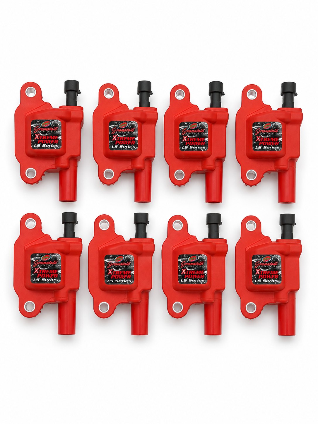 2005–2017 GM LS2/LS3/LS7/LS9/LSA Granatelli 80kV Pro Series Extreme Red Coil Packs – 28-0513-CPR