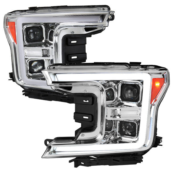 Spec-D 18-20 Ford F-150 Headlights Sequential Switchback Chrome