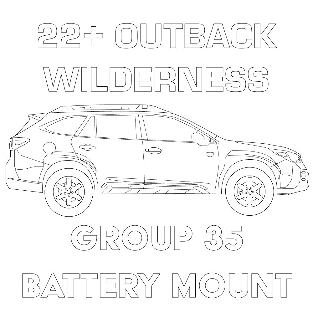 MeLe Design 2022+ Subaru Outback Wilderness Group 35 Battery Mount