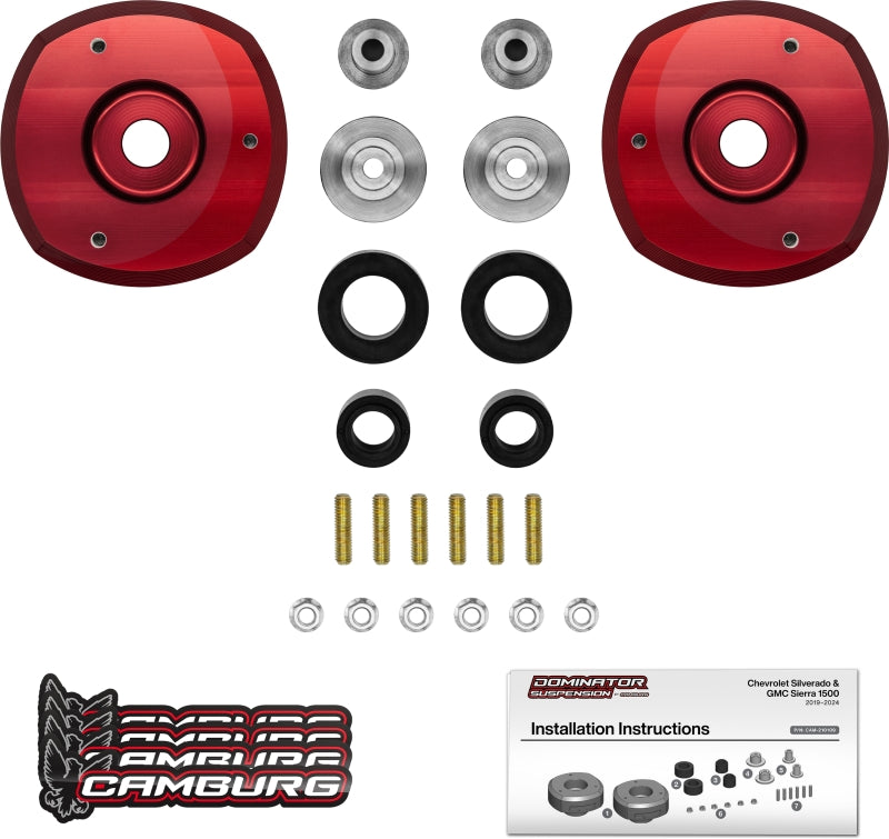 Camburg 19-24 Chevrolet Silverado 1500 2in. Front Spring Preload Spacer Kit (Red) CAM-210109