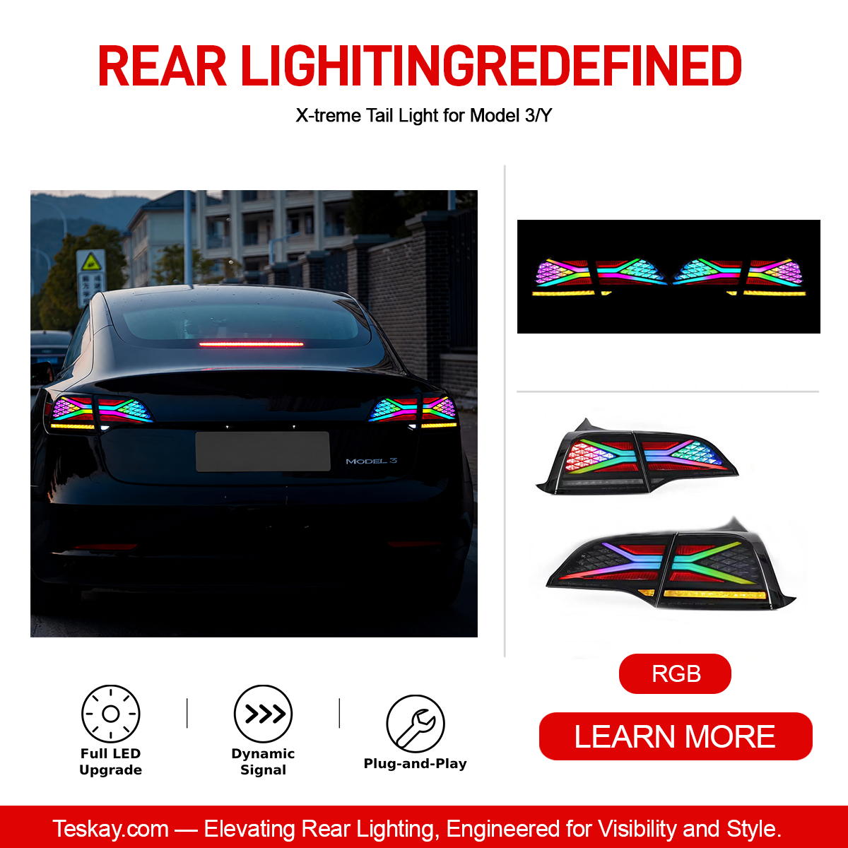 Teskay X-treme Tail Light for Model 3/Y