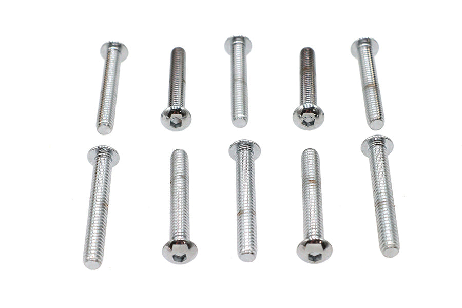 Allen Button Head Screws Chrome 1/4 inch X 1-3/4 inch - 13222