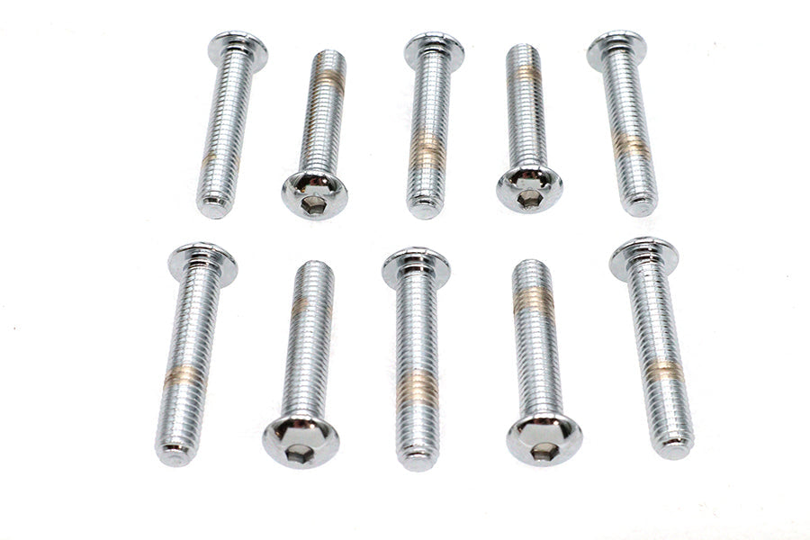 Allen Button Head Screws Chrome 3/8 inch-16 X 2 inch - 13340