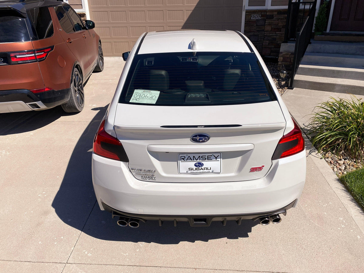3D Carbon Low Profile OEM Spoiler Protector Accent with Logo - 2015-2021 WRX / STI