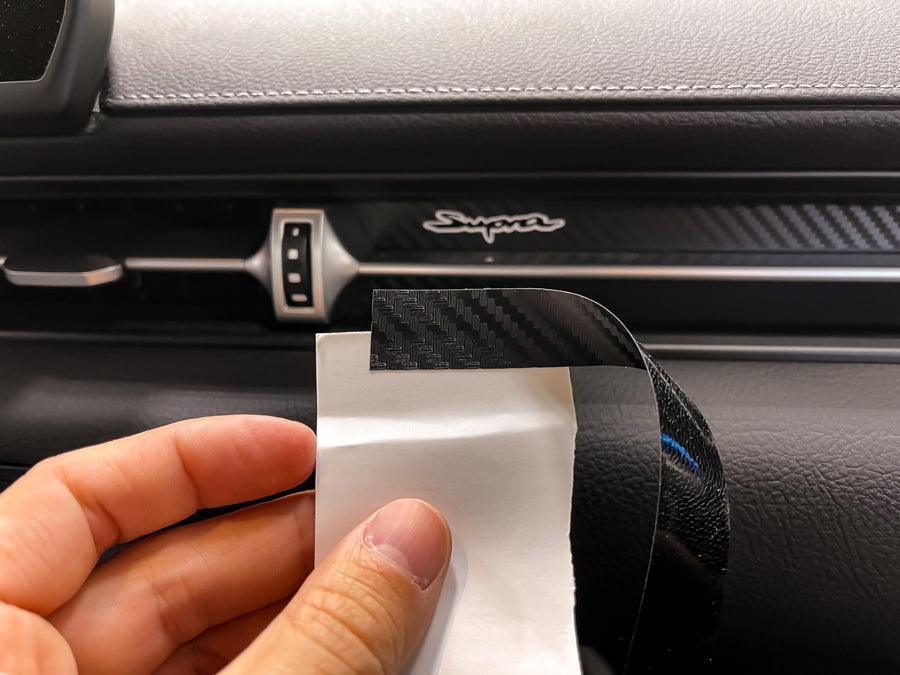 3D Carbon Passenger Side Dash Interior Overlay - 2020+ Supra
