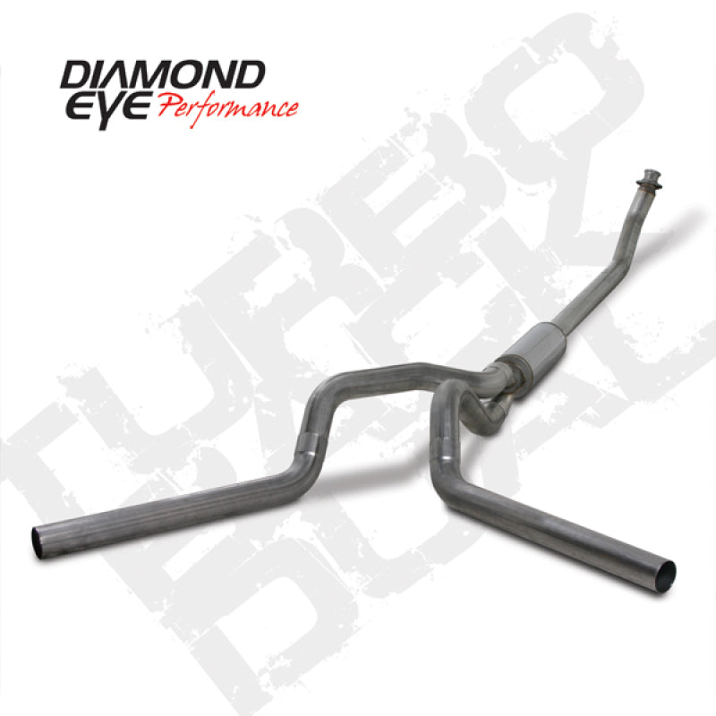 Diamond Eye Kit 4in TB Dual SS: 94-02 Dodge Cummins 5.9L