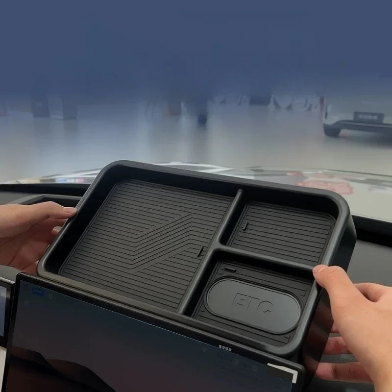 EVSTITAN Center Console Screen Back Storage Box for Geely EX5 EM-i