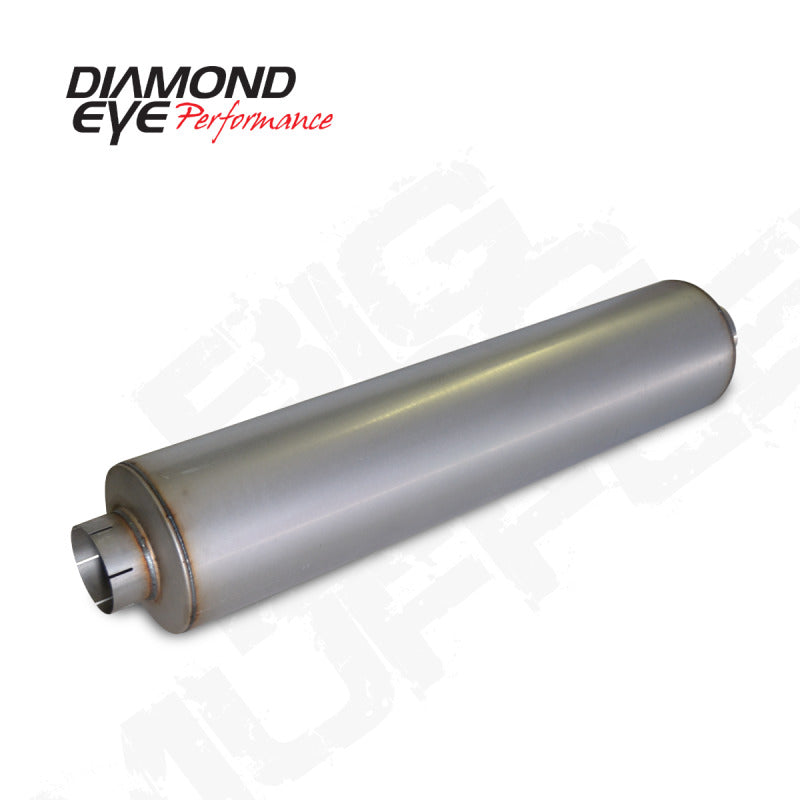 Diamond Eye Mflr Big Dog Quiet Tone 5inID Sgl In/sgl Out 10inDIA X 45in Body 51in Length Baffled AL